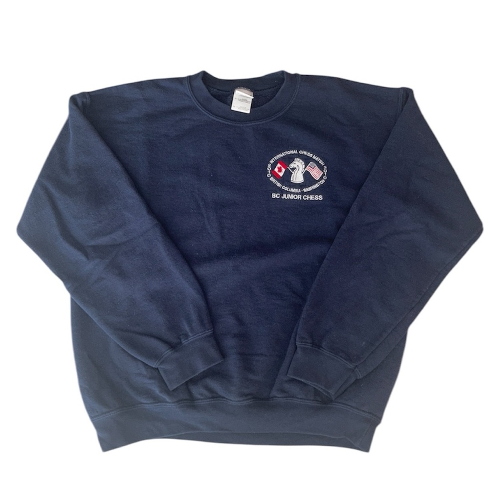 Vintage navy chess match crewneck sweatshirt